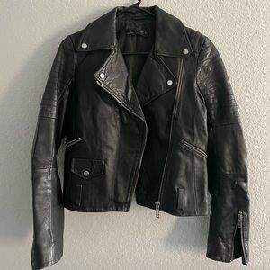 Zara leather biker jacket